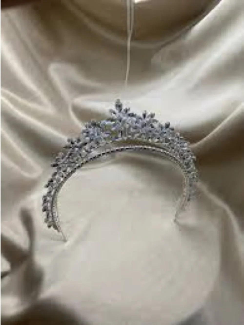 Crystal Bridal Tiara Crown in Silver